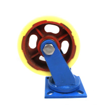 8  inch overweight flat plate swivel Iron nylon casters